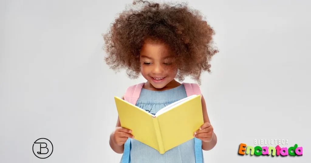Criança lendo livro como alternativa ao excesso de tempo de tela