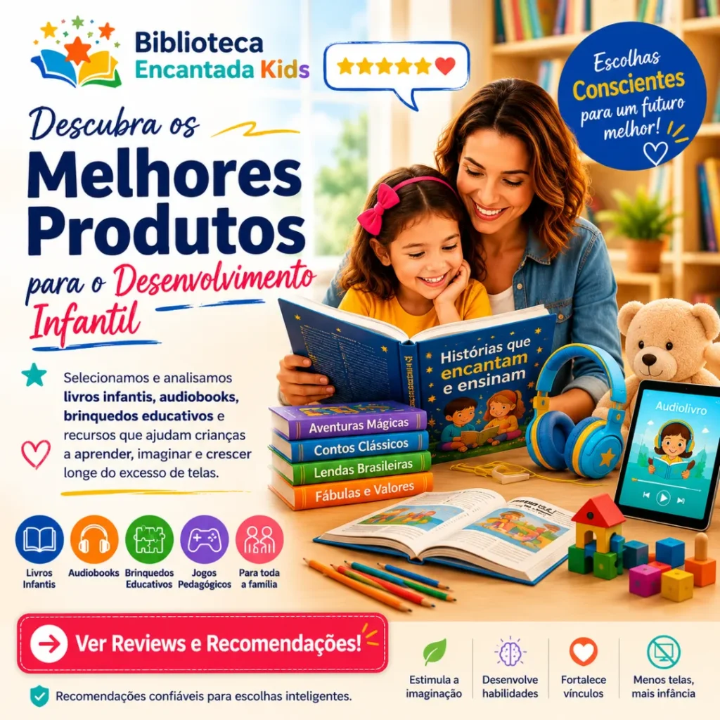 Reviews de livros infantis, audiobooks e brinquedos educativos para crianças.